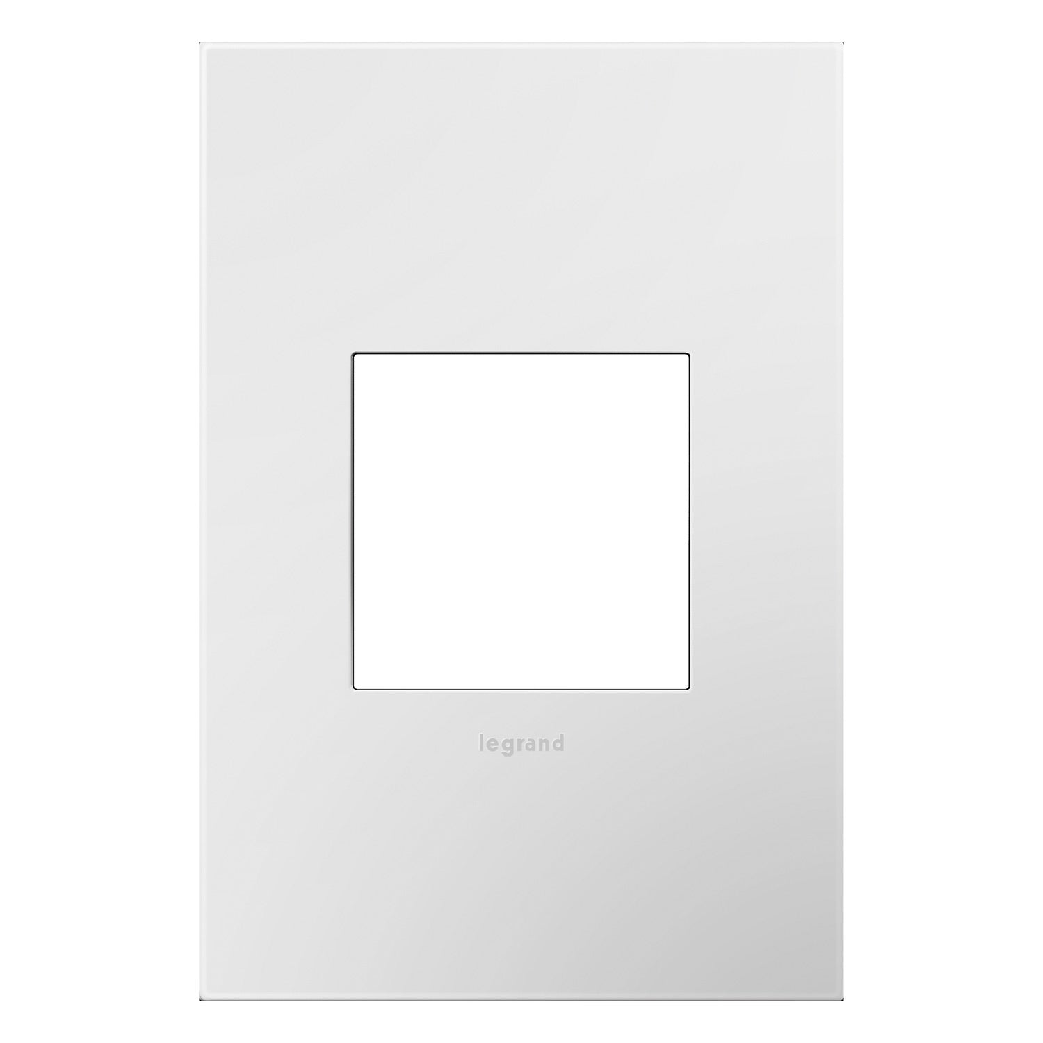 Mirror White-On-White 1-Gang Wall Plate