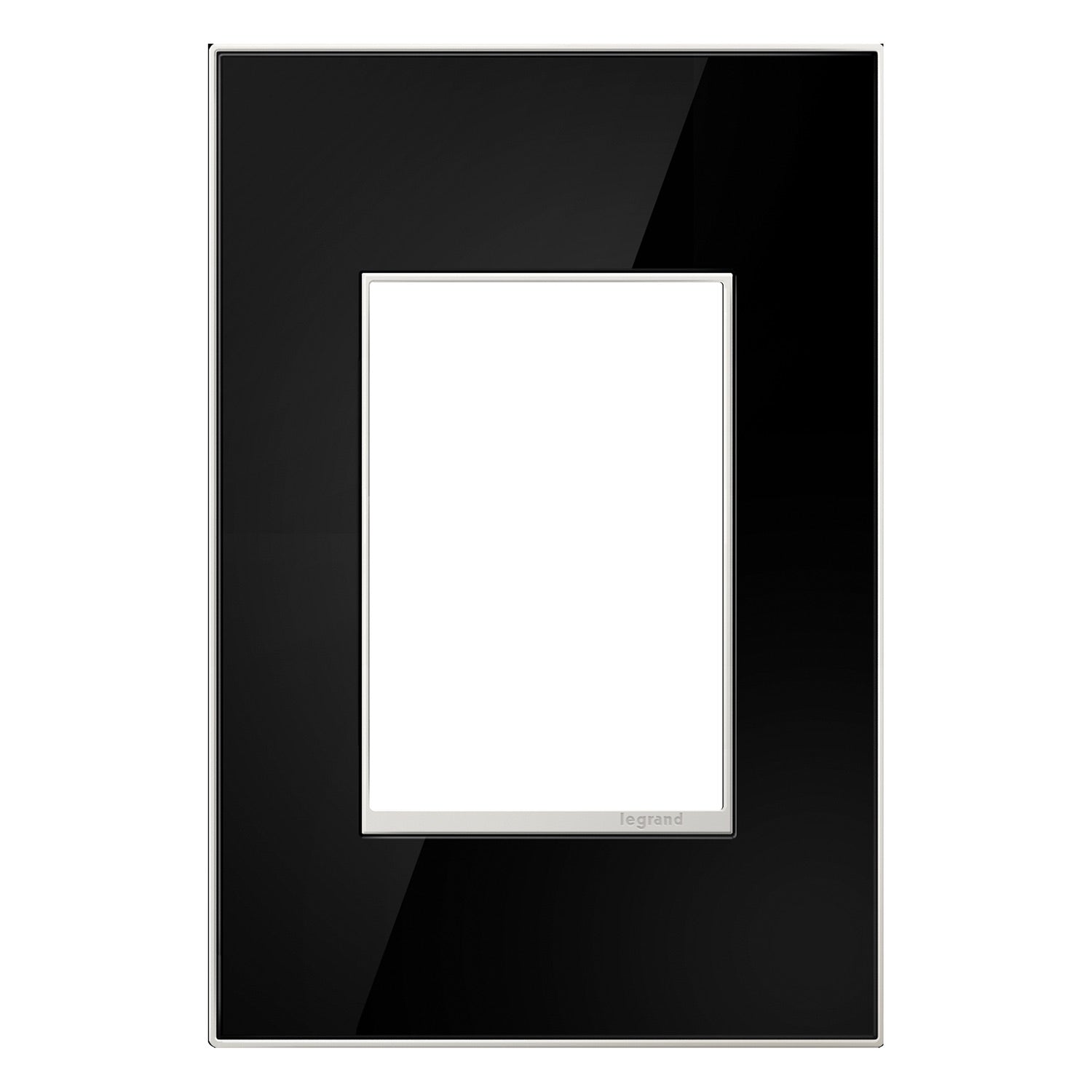 Mirror Black 1-Gang+ Wall Plate