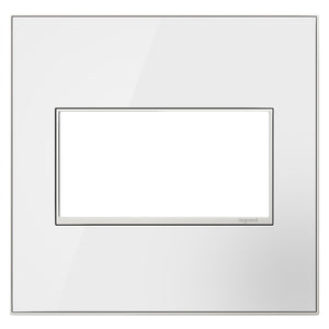 Mirror White-On-White 2-Gang Wall Plate