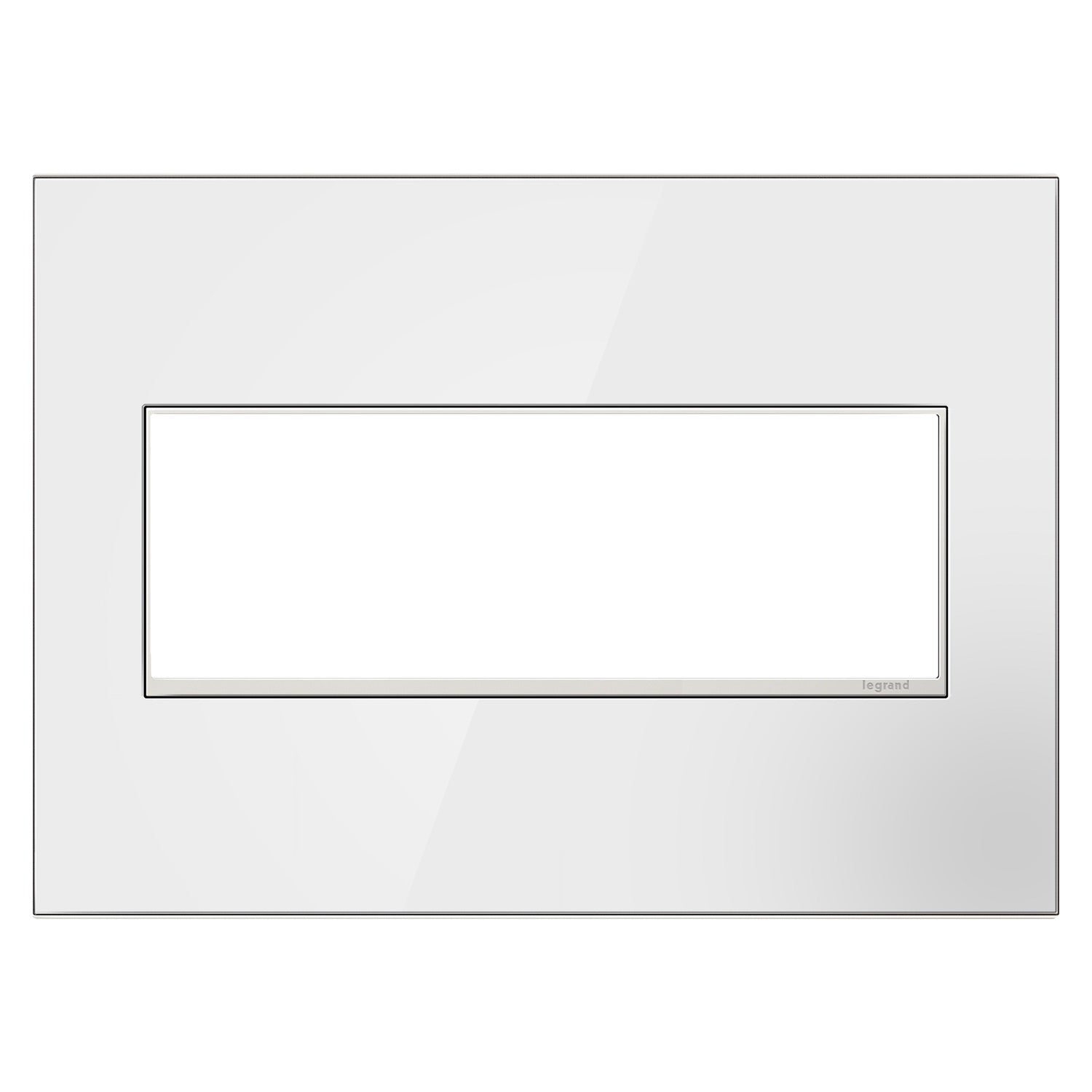 Mirror White-On-White 3-Gang Wall Plate