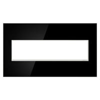 Mirror Black 4-Gang Wall Plate