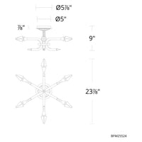 Plumeria 24" LED Flush Mount