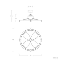 Atomic 29" LED Smart Fandelier