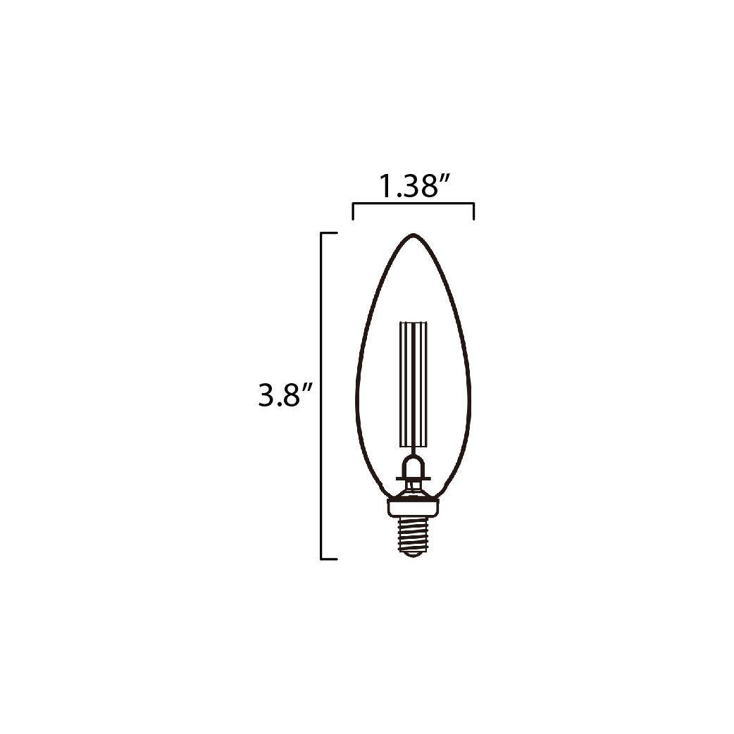 4W LED E12 B11 Dimmable 3000K