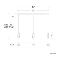 Martini 3-Light Multi-Light Linear Pendant