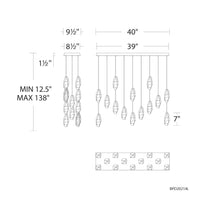 Martini 14-Light Multi-Light Linear Pendant