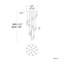 Martini 15-Light Multi-Light Round Pendant