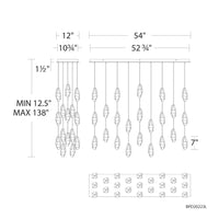 Martini 23-Light Multi-Light Linear Pendant