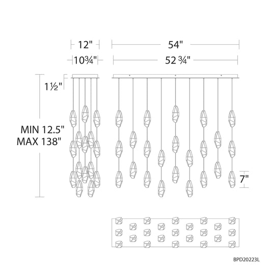 Martini 23-Light Multi-Light Linear Pendant