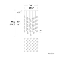 Martini 41-Light Multi-Light Square Pendant