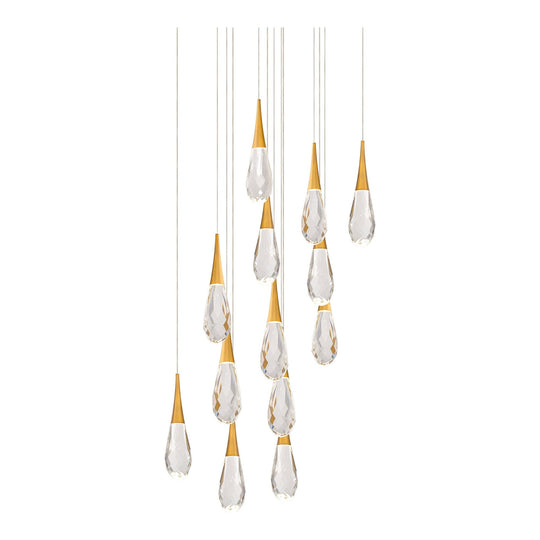 Hibiscus 13-Light Multi-Light Square Pendant