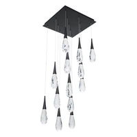 Hibiscus 13-Light Multi-Light Square Pendant