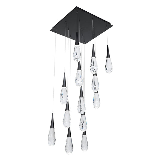 Hibiscus 13-Light Multi-Light Square Pendant
