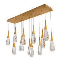 Hibiscus 14-Light Multi-Light Linear Pendant