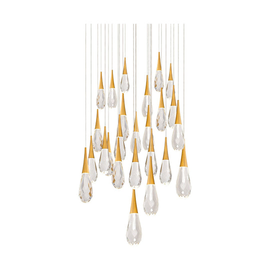 Hibiscus 25-Light Multi-Light Square Pendant