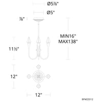Plumeria 12" LED Pendant