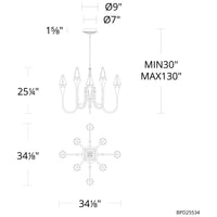 Plumeria 34" LED Pendant