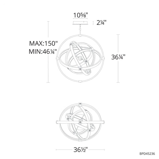 Atomic 36" LED Pendant