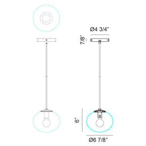 Bulbus 6.9" 1-Light Pendant