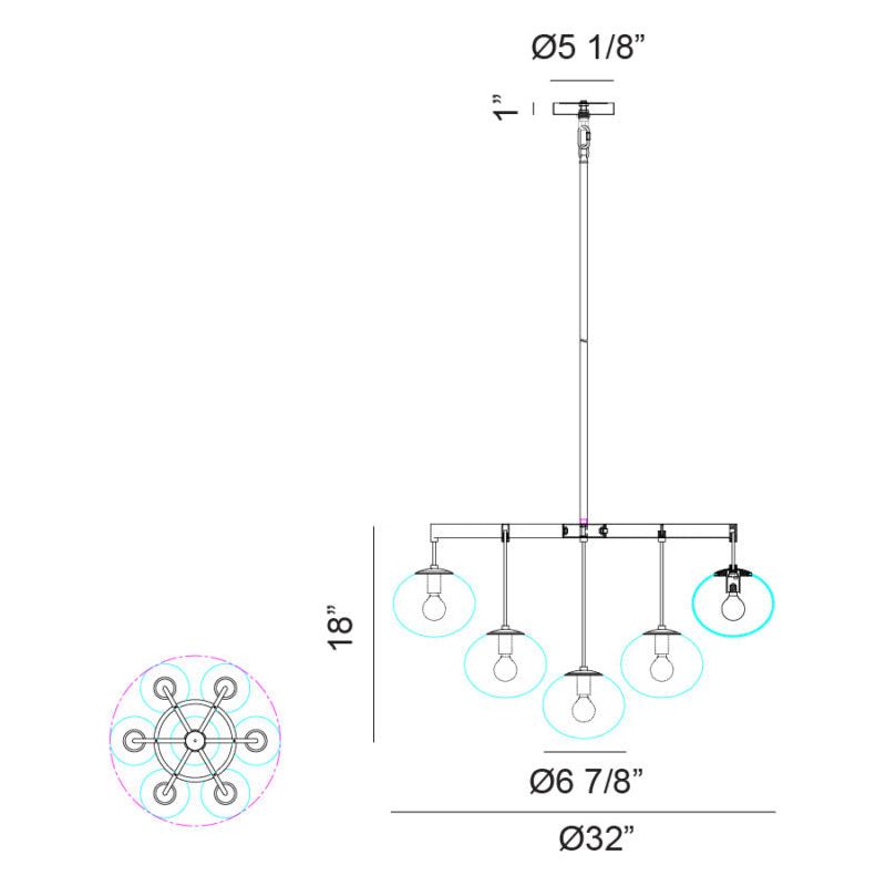 Bulbus 32" 16-Light Chandelier