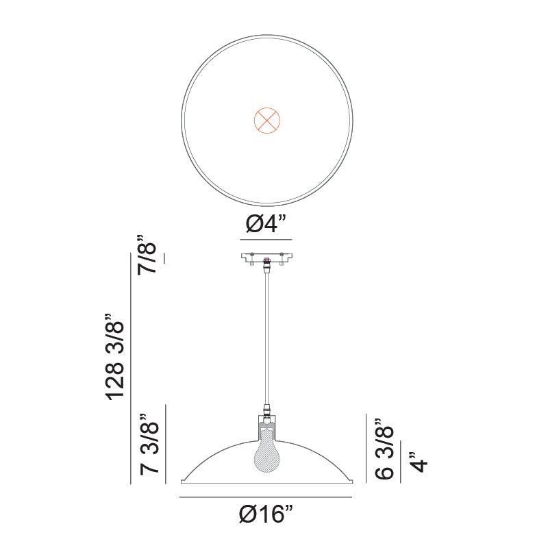 Farmley 1-Light 16" Pendant