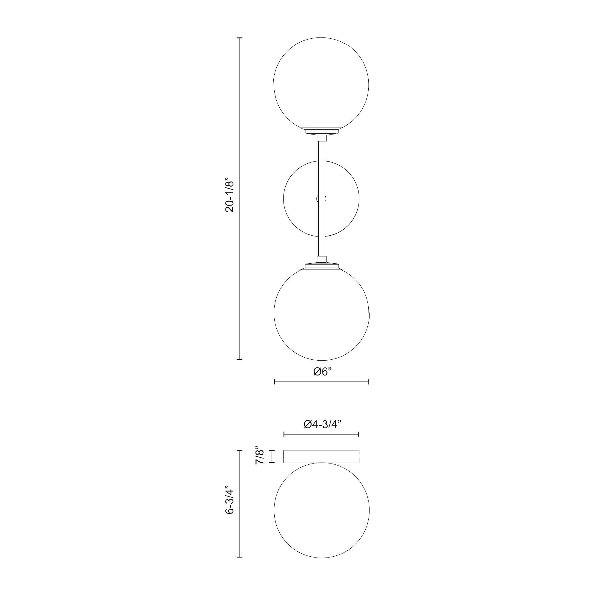 Cassia 2-Light 6" Wall Vanity