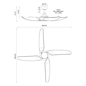 Coronado 56" Ceiling Fan