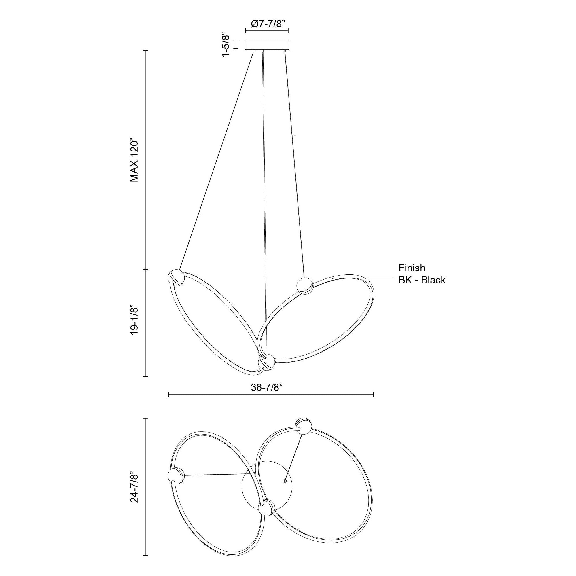 Isho 2-Head Chandelier