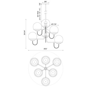 Alba 6-Light 32" Chandelier