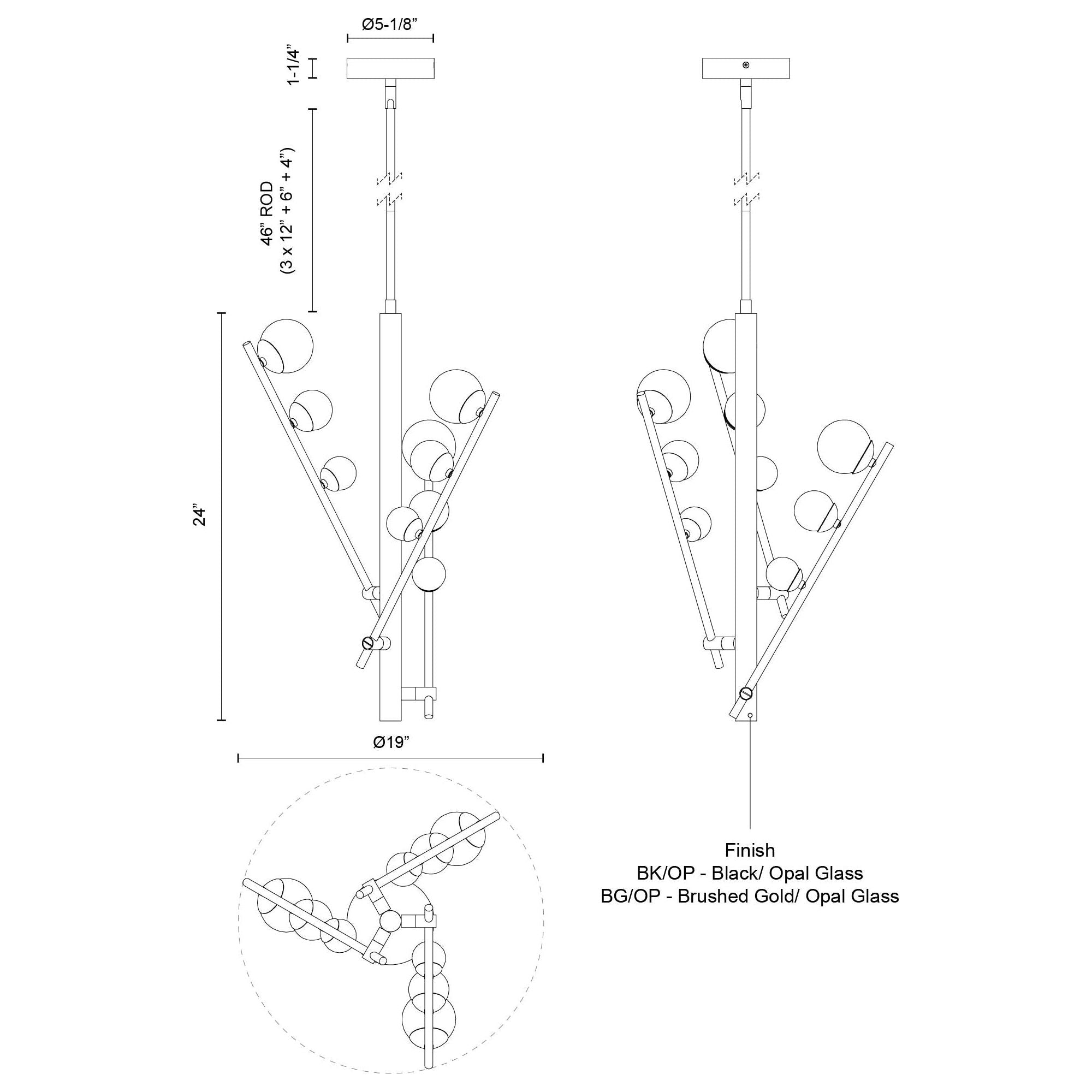 Juniper 3-Head Chandelier