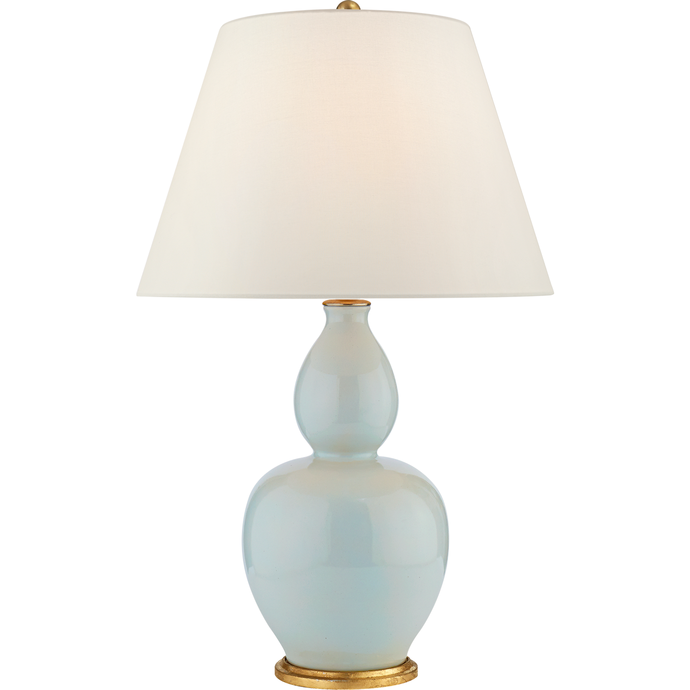 Yue Double Gourd Table Lamp with Linen Shade