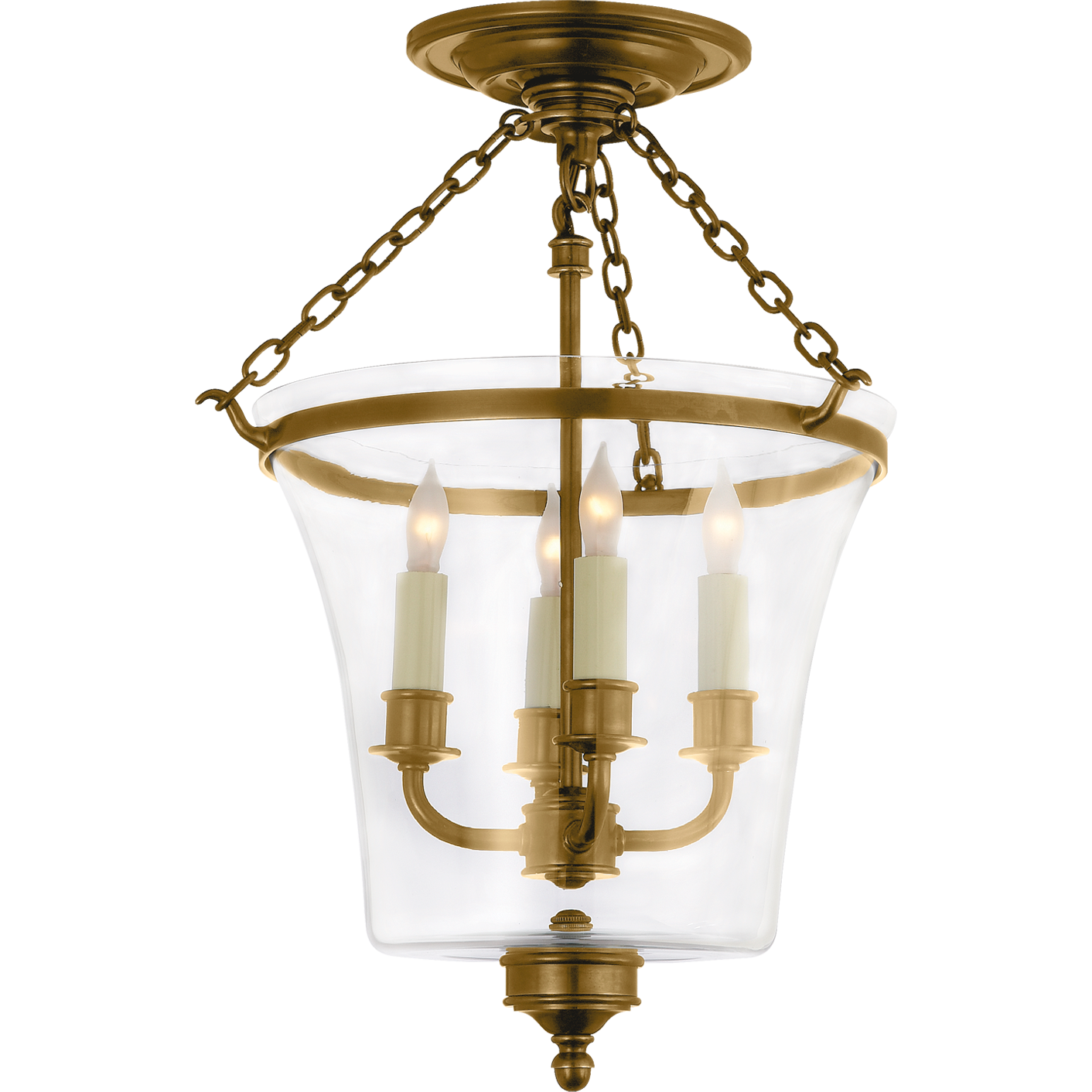 Sussex Semi Flush Mount Bell Jar Lantern
