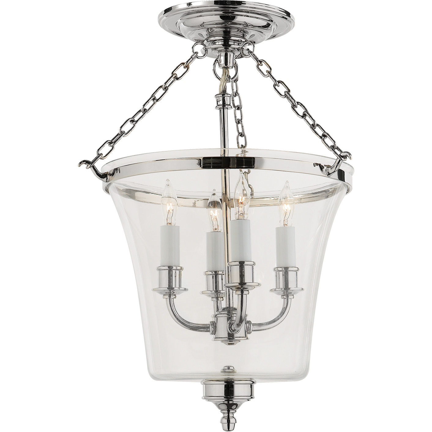 Sussex Semi Flush Mount Bell Jar Lantern