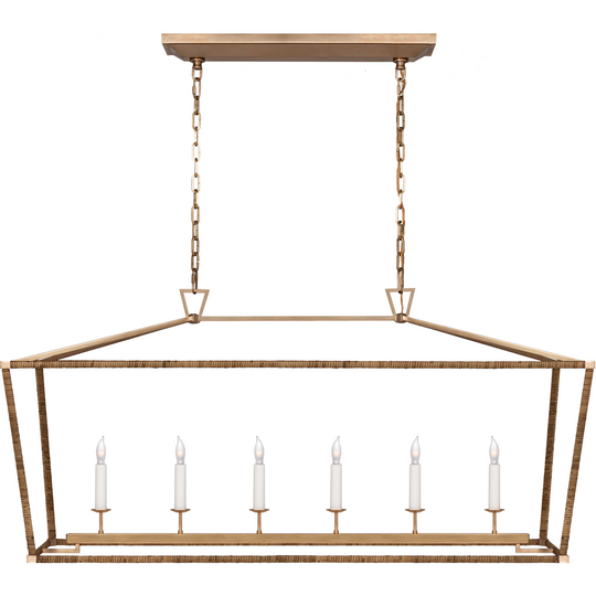 Darlana Large Rattan Wrapped Linear Lantern