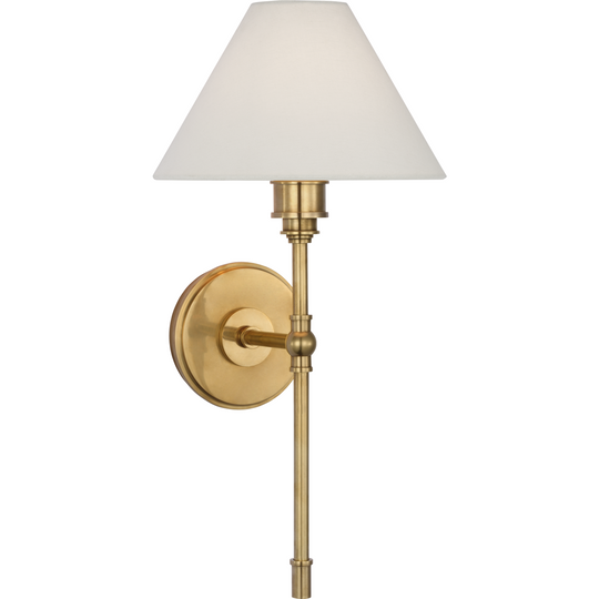Parkington Large Tail Sconce with Linen Shade