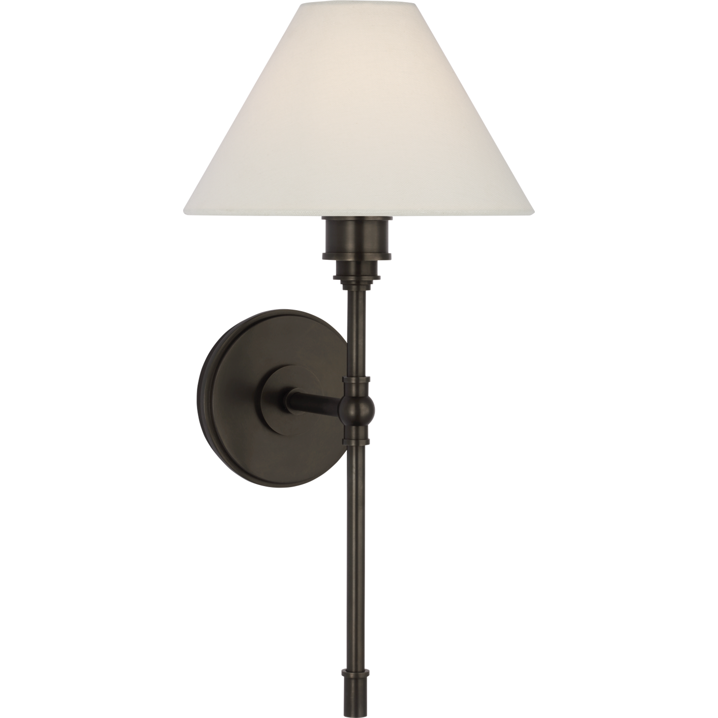 Parkington Large Tail Sconce with Linen Shade