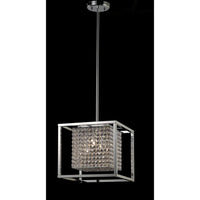 Chrome Pendant with Crystal Drops Accents