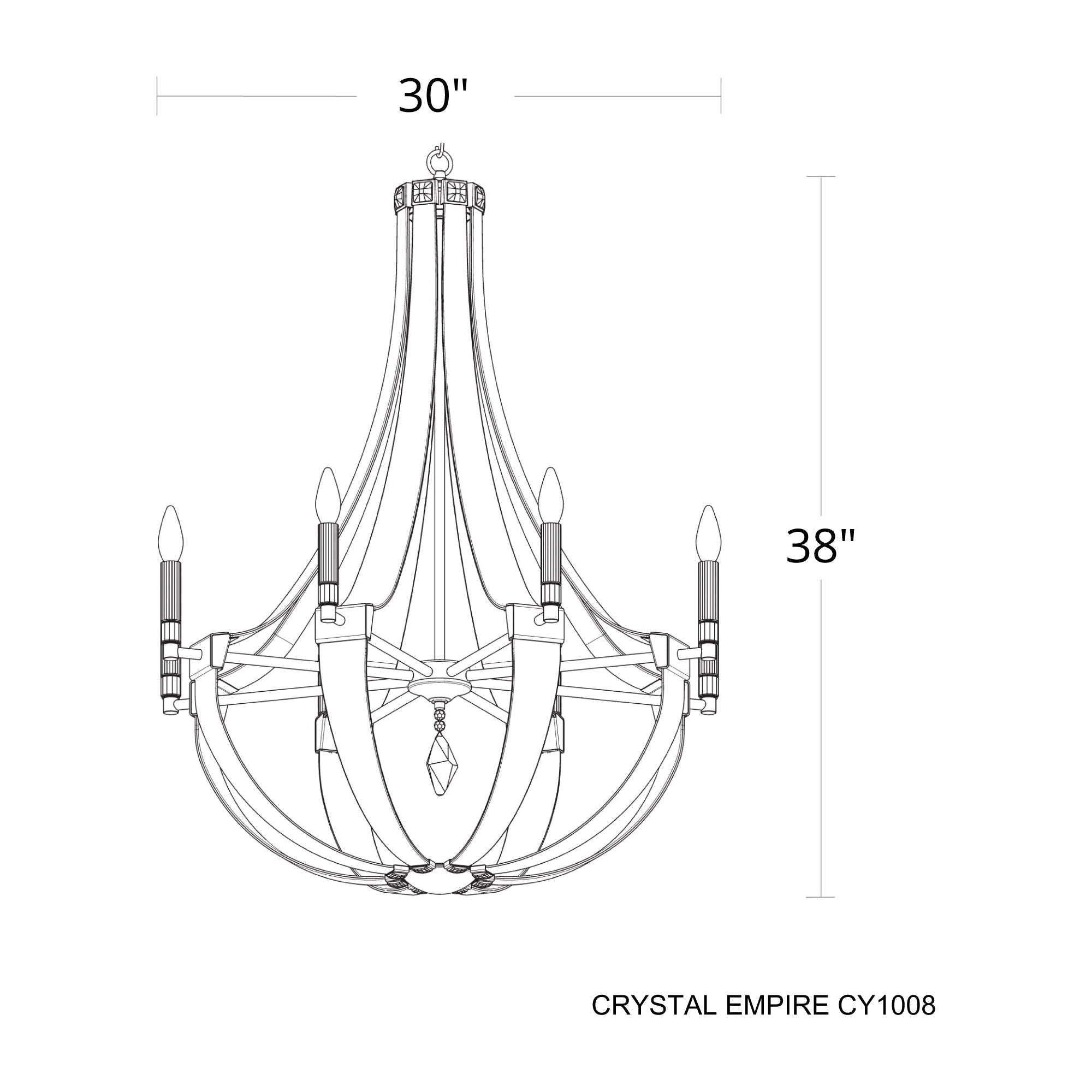 Crystal Empire 8-Light Chandelier