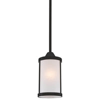 DVI DVP1121GR-OP Uptown Mini-Pendant in Graphite with Half Opal Glass