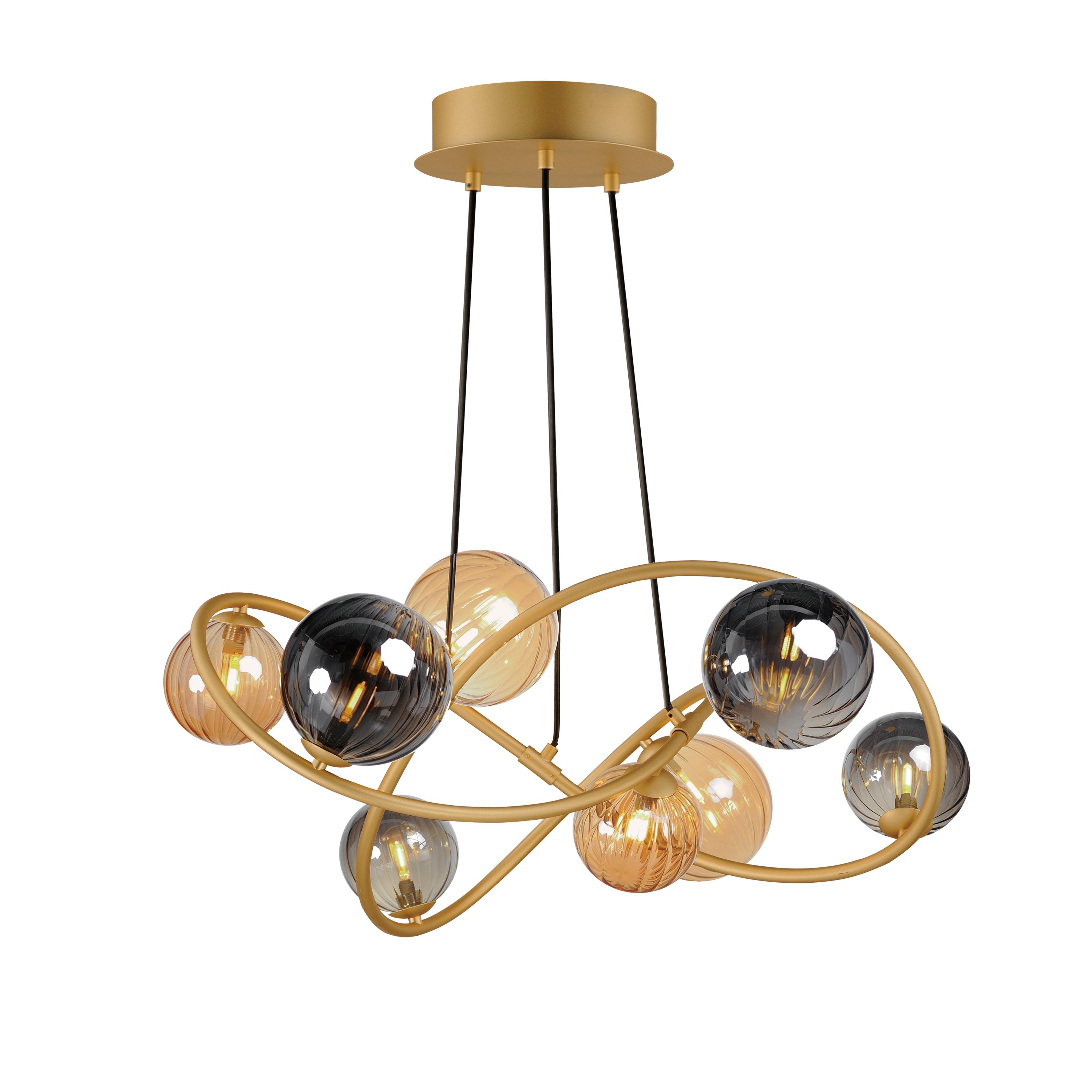 Planetary 8-Light LED Chandelier