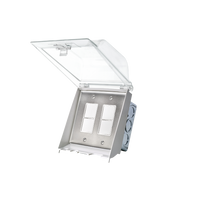 Dual Duplex Switch Weatherproof Flush Mount and Gang Box 20 Amp Per Pole