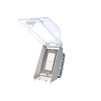 Single Duplex Switch Weatherproof Flush Mount and Gang Box 20 Amp Per Pole