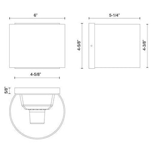 Rene 6" Exterior Wall Sconce