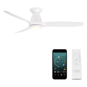 Skylark Indoor/Outdoor 3-Blade 54" LED Smart Flush Mount Ceiling Fan