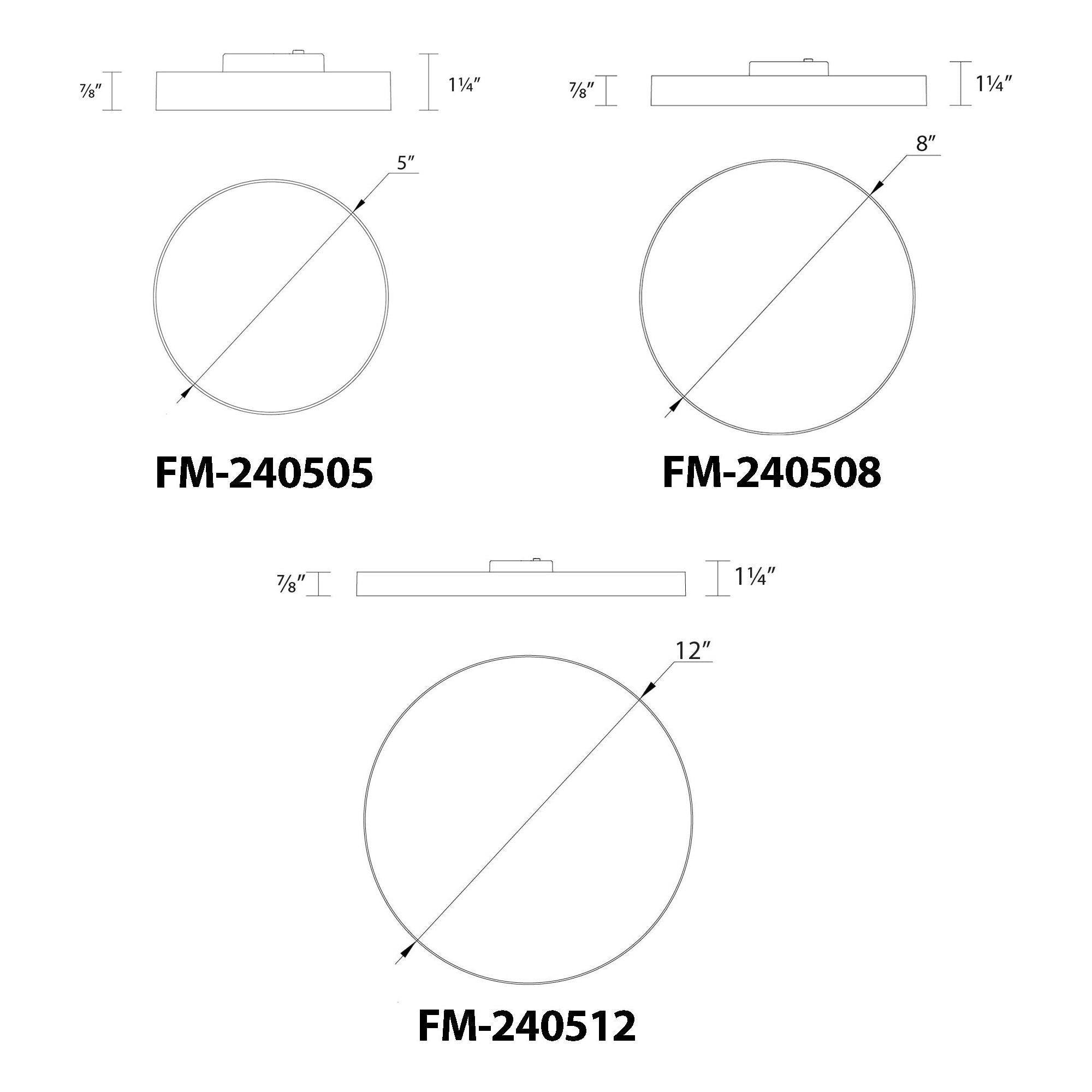 Round LED 5" Edgeless Slim Flush Mount