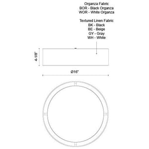 Dalton 16" Flush Mount