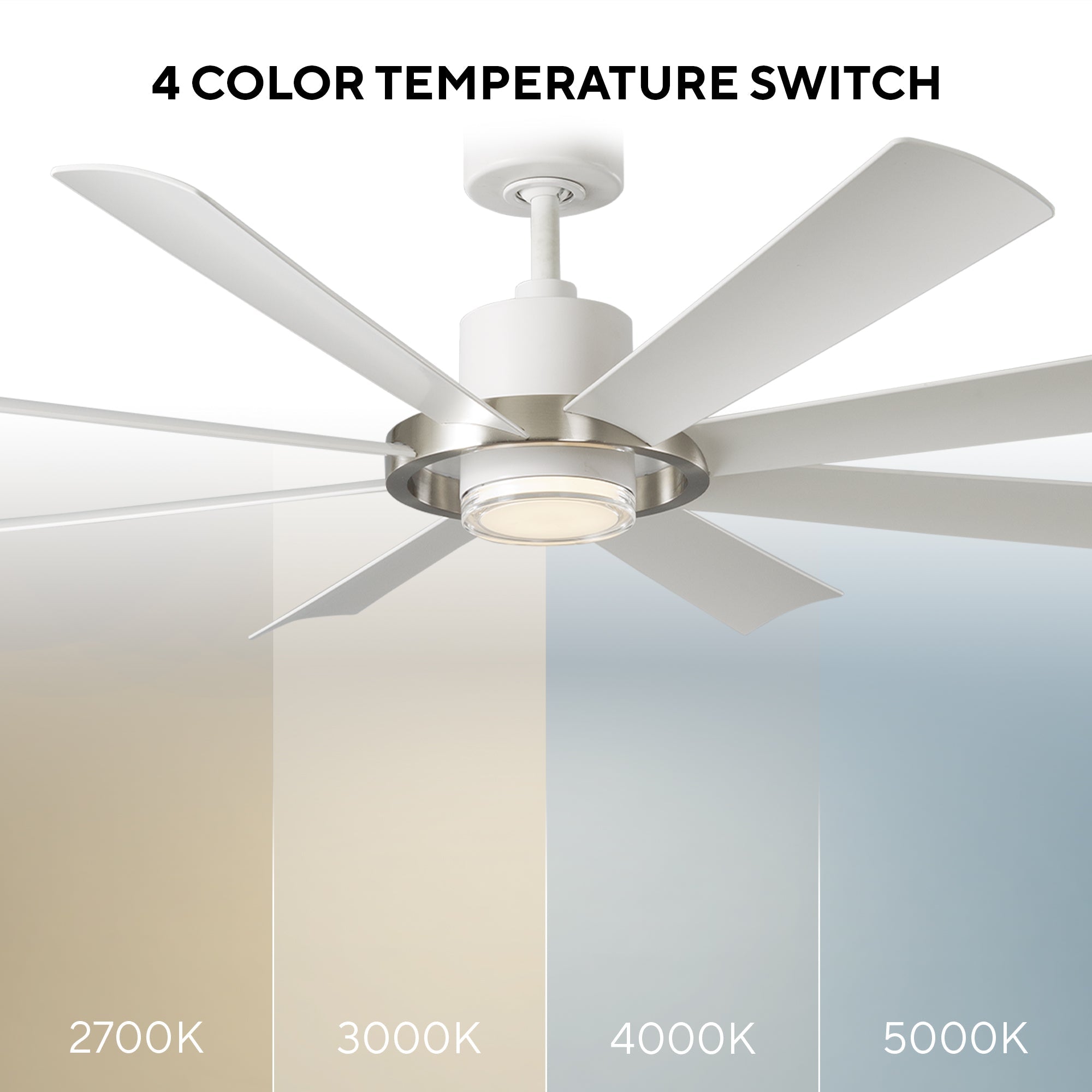 Aura Indoor/Outdoor 8-Blade 60" LED Smart Ceiling Fan