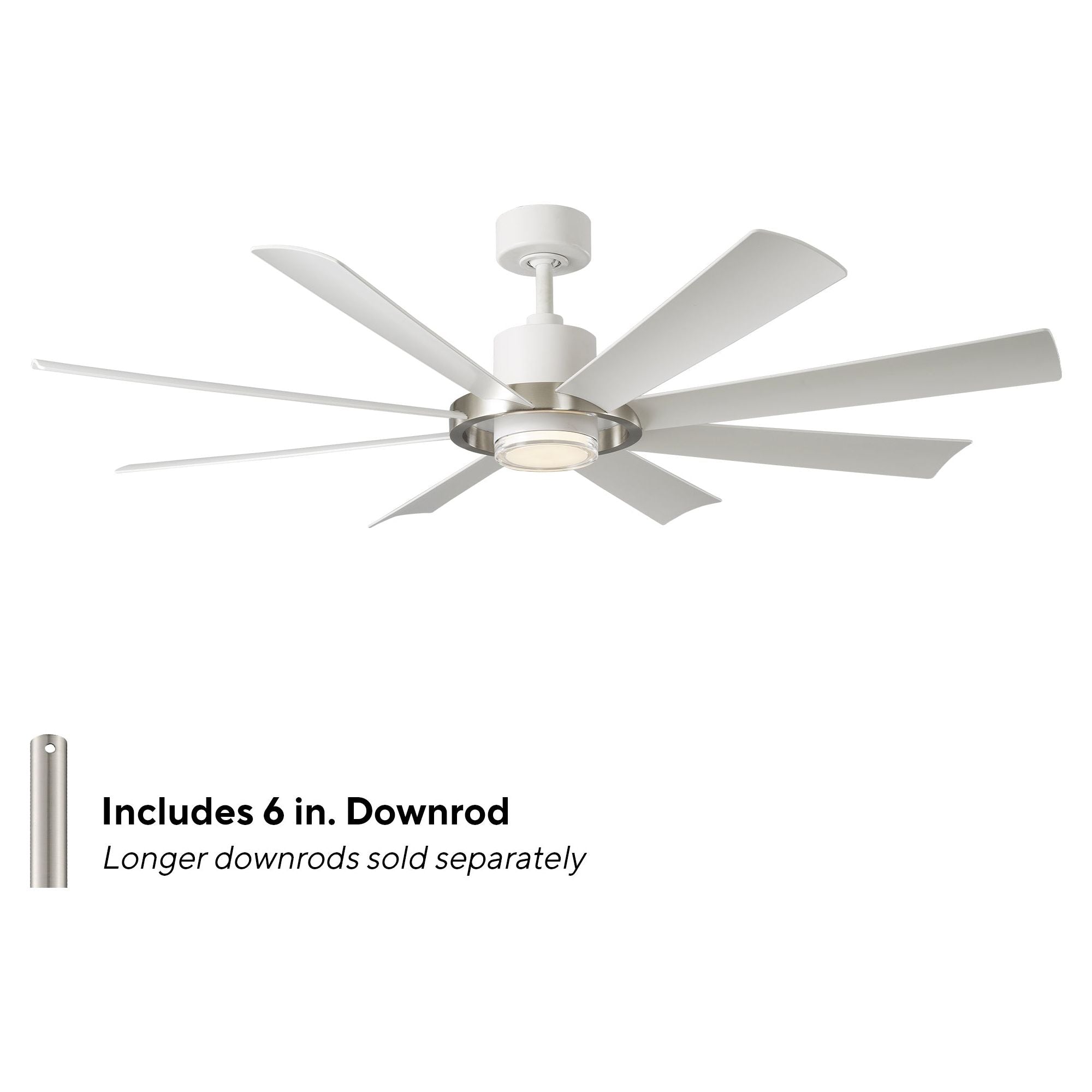 Aura Indoor/Outdoor 8-Blade 60" LED Smart Ceiling Fan