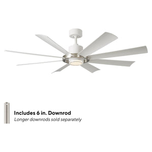 Aura Indoor/Outdoor 8-Blade 60" LED Smart Ceiling Fan