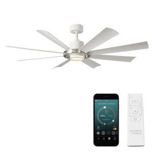 Aura Indoor/Outdoor 8-Blade 60" LED Smart Ceiling Fan